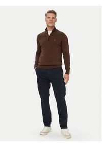 Aeronautica Militare Sweter 262MA1670UL00506 Brązowy Regular Fit. Kolor: brązowy. Materiał: bawełna #3