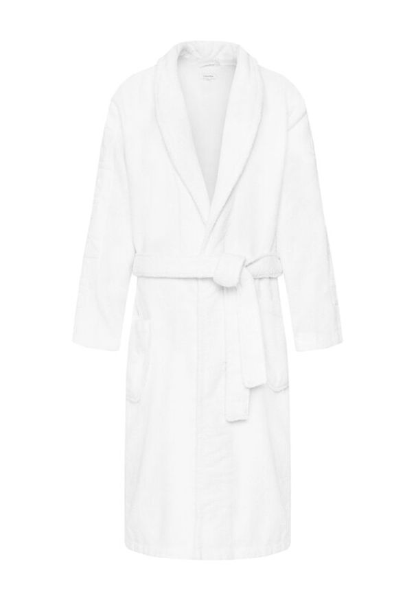 Calvin Klein Underwear Szlafrok Robe 000EW1159E Biały. Kolor: biały. Materiał: bawełna