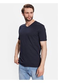 Sisley T-Shirt 3YR7S4001 Granatowy Regular Fit. Kolor: niebieski. Materiał: bawełna #1