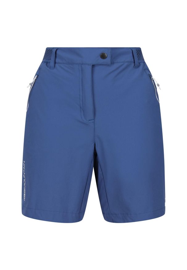 Regatta - Damskie Szorty Mountain II. Kolor: wielokolorowy, niebieski, szary. Sport: turystyka piesza