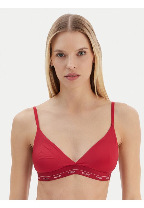 Guess Biustonosz bezfiszbinowy O4YC16 KCF20 Czerwony. Kolor: czerwony. Materiał: syntetyk