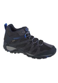 Buty trekkingowe męskie Merrell Alverstone Mid Gtx. Zapięcie: sznurówki. Kolor: niebieski. Materiał: skóra, syntetyk, materiał. Szerokość cholewki: normalna