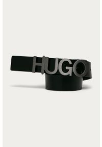 Hugo - Pasek skórzany. Kolor: czarny. Materiał: skóra #1