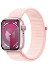 APPLE - Smartwatch Apple Watch 9 GPS 45mm aluminium Różowy | Różowy opaska sportowa. Rodzaj zegarka: smartwatch. Kolor: różowy. Materiał: materiał. Styl: sportowy #1
