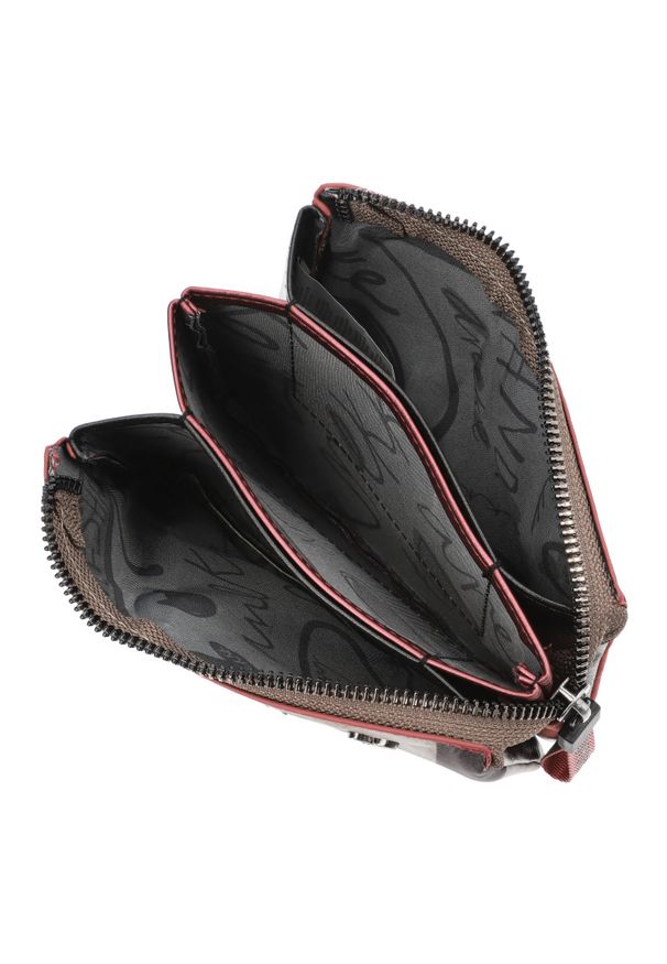 Bordowy Damski Portfel Anekke Eco-Friendly. Kolor: czerwony. Materiał: materiał