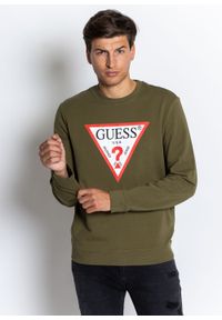 Bluza męska Guess Audley (M1RQ37K6ZS1-G896). Kolor: zielony. Materiał: materiał, denim, jeans. Sezon: lato. Styl: młodzieżowy