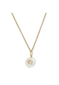 Coach Naszyjnik Signature Coin Pearl Pendant Necklace 37440611GLD107 Złoty. Materiał: metalowe, złote. Kolor: złoty #4