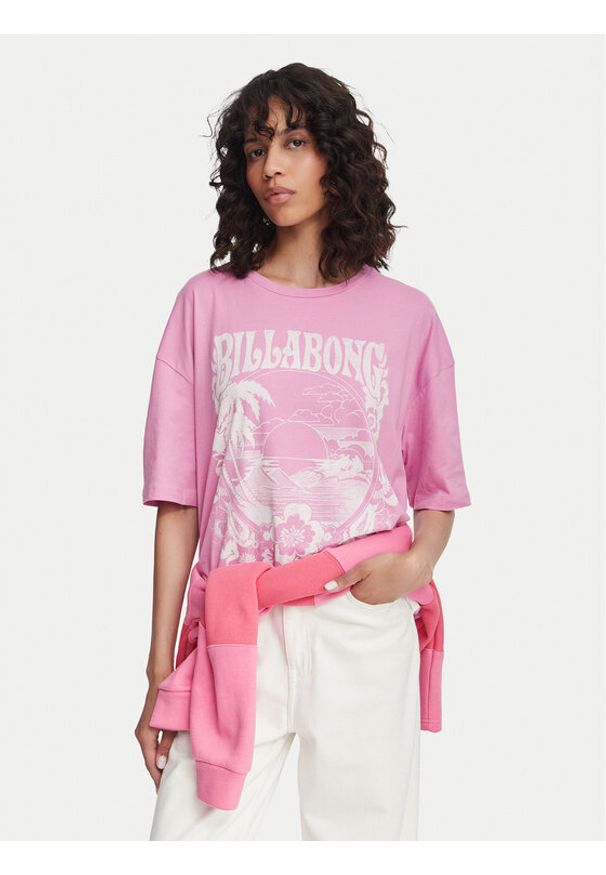 Billabong T-Shirt Sweet Ride EBJZT00408 Różowy Oversize. Kolor: różowy. Materiał: bawełna