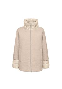 Geox - Kurtka GEOX W CALITHE Biały. Kolor: różowy, biały, beżowy, wielokolorowy. Materiał: polar #1