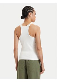 Tommy Jeans Top Racerback DW0DW22264 Beżowy jasny Slim Fit. Kolor: beżowy. Materiał: bawełna #5