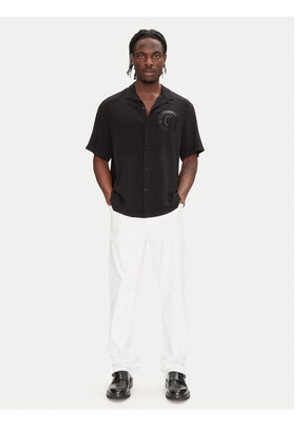 Just Cavalli Koszula 78OALY04 Czarny Regular Fit. Kolor: czarny. Materiał: wiskoza