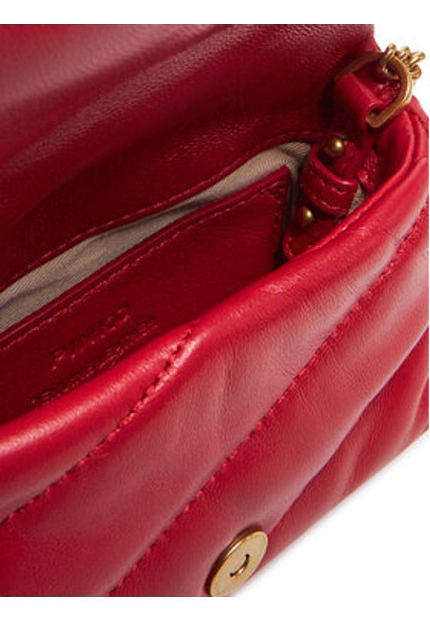 Pinko - PINKO Torebka Love Puff Micro C PE 24 PCPL 100041 A0F2 Czerwony. Kolor: czerwony. Materiał: skórzane