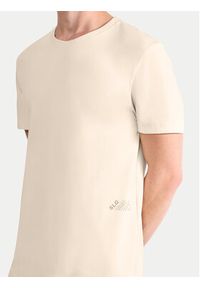 Sloggi T-Shirt 10215508 Beżowy Regular Fit. Kolor: beżowy. Materiał: bawełna