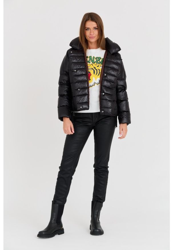 DIEGO M Czarna damska kurtka, Rozmiar 40 EU - 44 IT. Kolor: czarny