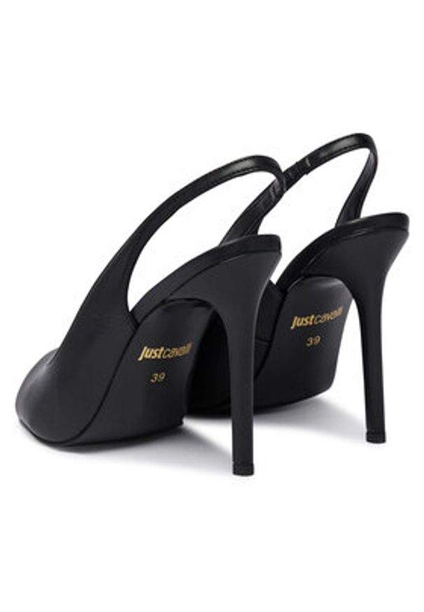 Just Cavalli Sandały 80RA3S56 ZPB90 Czarny. Kolor: czarny. Materiał: skóra