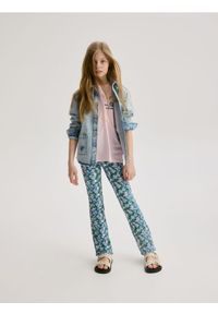 Reserved - Wzorzyste legginsy - wielobarwny. Materiał: dzianina, prążkowany