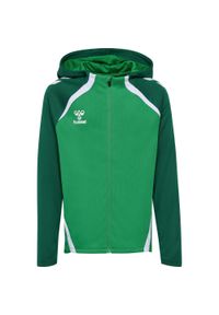 Dziecięca bluza dresowa z kapturem Hummel Lead 2.0. Typ kołnierza: kaptur. Kolor: zielony. Materiał: dresówka