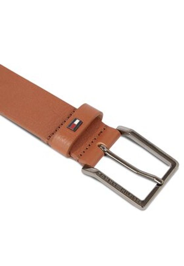 TOMMY HILFIGER - Tommy Hilfiger Pasek Męski Oliver 3.5 Ext AM0AM12298 Brązowy. Kolor: brązowy. Materiał: skóra