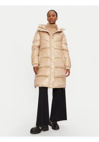 Woolrich Płaszcz zimowy Aliquippa Long CFWWOU0926FRUT3085 Beżowy Regular Fit. Kolor: beżowy. Materiał: syntetyk. Sezon: zima