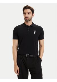 Karl Lagerfeld - KARL LAGERFELD Polo 745024 563221 Czarny Regular Fit. Typ kołnierza: polo. Kolor: czarny. Materiał: bawełna #1