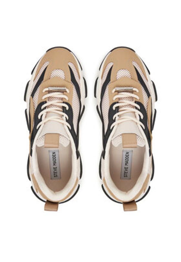 Steve Madden Sneakersy Possession-E SM19000033 Beżowy. Kolor: beżowy. Materiał: materiał