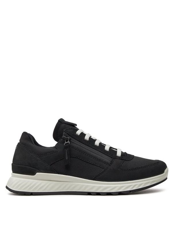 ecco - ECCO Sneakersy Exostride W Low Zip 83540351052 Czarny. Kolor: czarny. Materiał: materiał