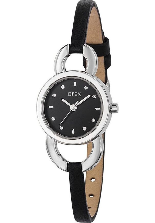 Zegarek Opex Zegarek damski Opex X4061LA1 CYRKONIE czarny. Kolor: czarny