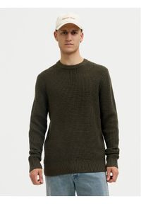 Jack & Jones Sweter Global 12287594 Zielony Regular Fit. Kolor: zielony. Materiał: bawełna