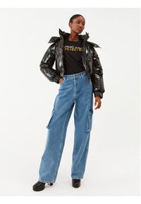 Versace Jeans Couture T-Shirt 75HAHF01 Czarny Regular Fit. Kolor: czarny. Materiał: bawełna