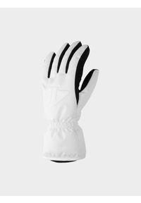 4f - Rękawice narciarskie Thinsulate© damskie - białe. Kolor: biały. Materiał: syntetyk, materiał. Technologia: Thinsulate. Sport: narciarstwo #1