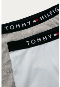 TOMMY HILFIGER - Tommy Hilfiger - Bokserki dziecięce (2-pack). Kolor: szary. Materiał: bawełna, dzianina, poliamid, elastan, poliester. Wzór: nadruk #3