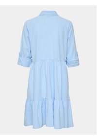 Kaffe Sukienka koszulowa Naya 10505399 Niebieski Relaxed Fit. Kolor: niebieski. Materiał: bawełna. Typ sukienki: koszulowe #5
