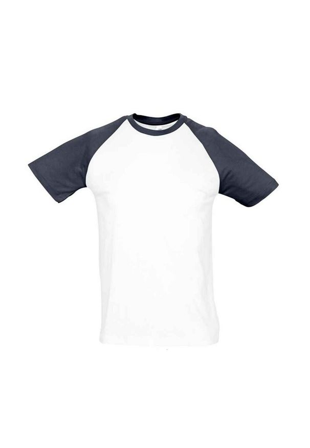 SOL'S - Funky Raglan T-shirt Unisex Dla Dorosłych. Kolor: biały. Długość rękawa: raglanowy rękaw