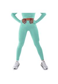 R-EVENGE - Techniczne legginsy z efektem push-up i idealną sylwetką.. Kolor: niebieski. Materiał: elastan. Sport: fitness