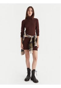 Tommy Jeans Sukienka dzianinowa Ess DW0DW21958 Brązowy Slim Fit. Kolor: brązowy. Materiał: bawełna