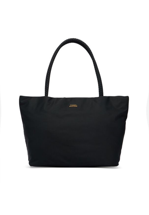 TOMMY HILFIGER - Tommy Hilfiger Torebka Th Marina Hobo/Tote Nylon AW0AW18862 Czarny. Kolor: czarny