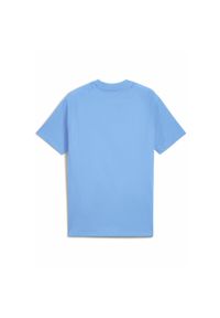 Puma - Męska koszulka PUMATECH PUMA Team Light Blue. Kolor: niebieski. Długość rękawa: raglanowy rękaw. Wzór: aplikacja, nadruk