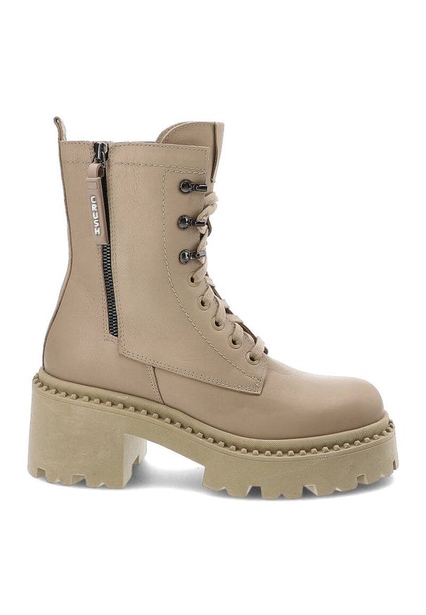 Beżowe Botki Nessi Wygodne Obuwie Damskie. Okazja: na co dzień. Zapięcie: sznurówki. Kolor: beżowy. Materiał: materiał. Sezon: lato. Styl: casual, elegancki