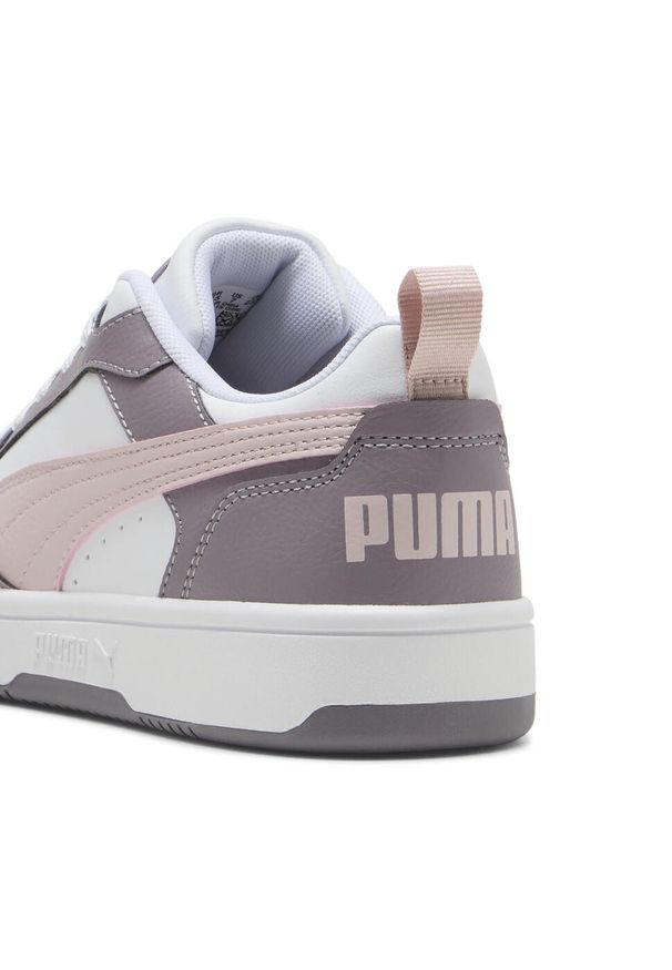 Puma - Sneakersy Rebound V6 Low PUMA White Mauve Mist Plum Jam Pink Purple. Kolor: fioletowy, różowy, biały, wielokolorowy. Sport: turystyka piesza, koszykówka