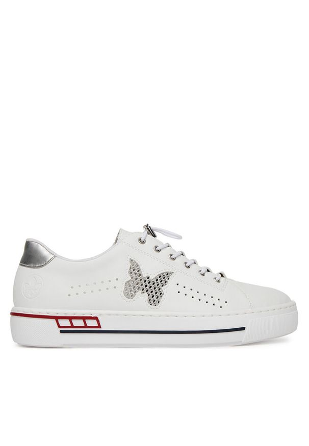 Sneakersy Rieker. Kolor: biały