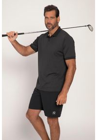 JAY-PI - Męska Koszulka polo golf rękaw 1/2 QuickDry. Typ kołnierza: polo, golf. Kolekcja: plus size. Kolor: czarny. Materiał: elastan, poliester, materiał. Styl: sportowy
