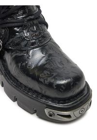 NEW ROCK Glany M-391-S4 Czarny. Kolor: czarny. Materiał: skóra. Styl: rockowy