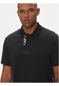Versace Jeans Couture Polo 78GAG627 Czarny Regular Fit. Typ kołnierza: polo. Kolor: czarny. Materiał: bawełna #4
