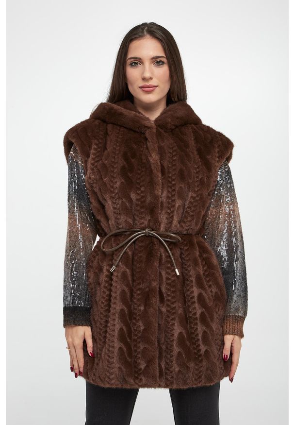 Liu Jo - Kamizelka damska futrzana LIU JO. Materiał: futro
