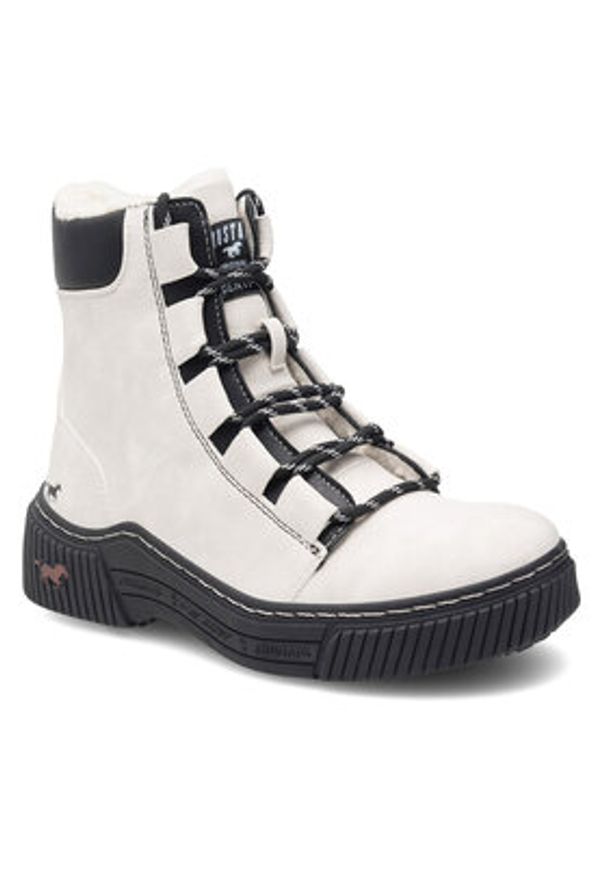 Mustang Trzewiki 1436-605 Biały. Kolor: biały. Materiał: materiał