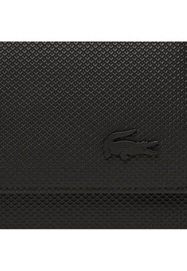 Lacoste Torebka Flap Reporter Bag NU4118CE Czarny. Kolor: czarny. Materiał: skórzane
