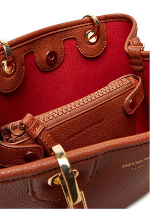 Emporio Armani Torebka EW000361 AF12103 M6030 Brązowy. Kolor: brązowy. Materiał: skórzane