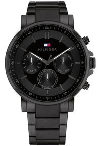 TOMMY HILFIGER - Zegarek Tommy Hilfiger Męski Zegarek Jameson 1791795 Monochromatyczny Czarny Chronograf. Kolor: czarny #1