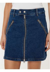 Hugo - HUGO Spódnica jeansowa mini Gavade 50530320 Niebieski Slim Fit. Kolor: niebieski. Materiał: bawełna #2