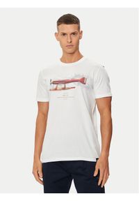 Aeronautica Militare T-Shirt 241TS2252J607 Écru Regular Fit. Materiał: bawełna